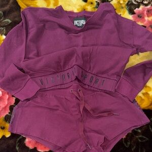 Victoria Sport Purple Women's Short Set